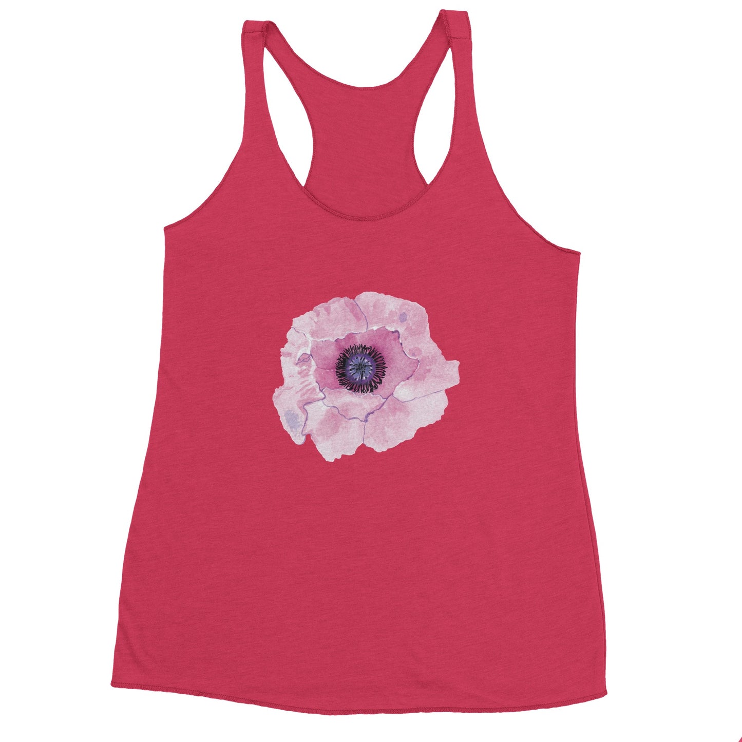 ZeArty Tank Top with Pink Oriental Poppy