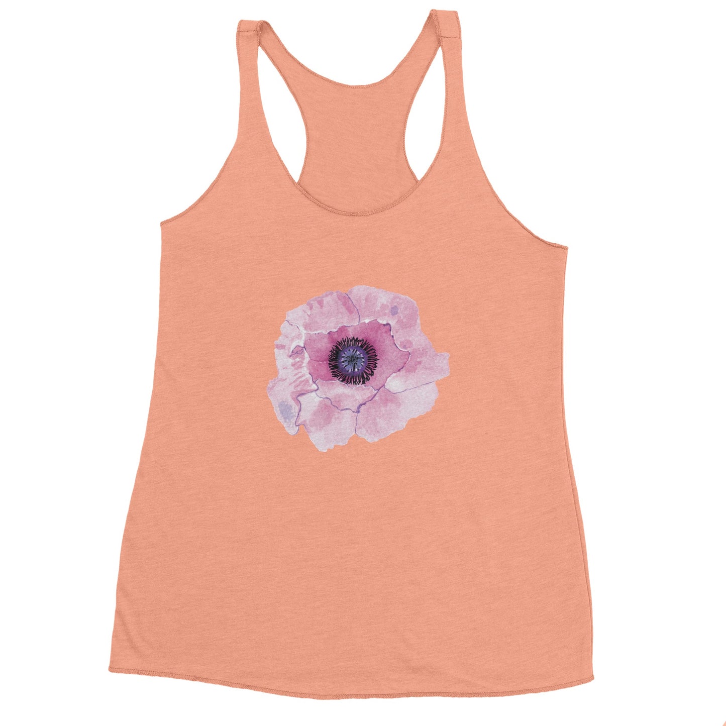 ZeArty Tank Top with Pink Oriental Poppy