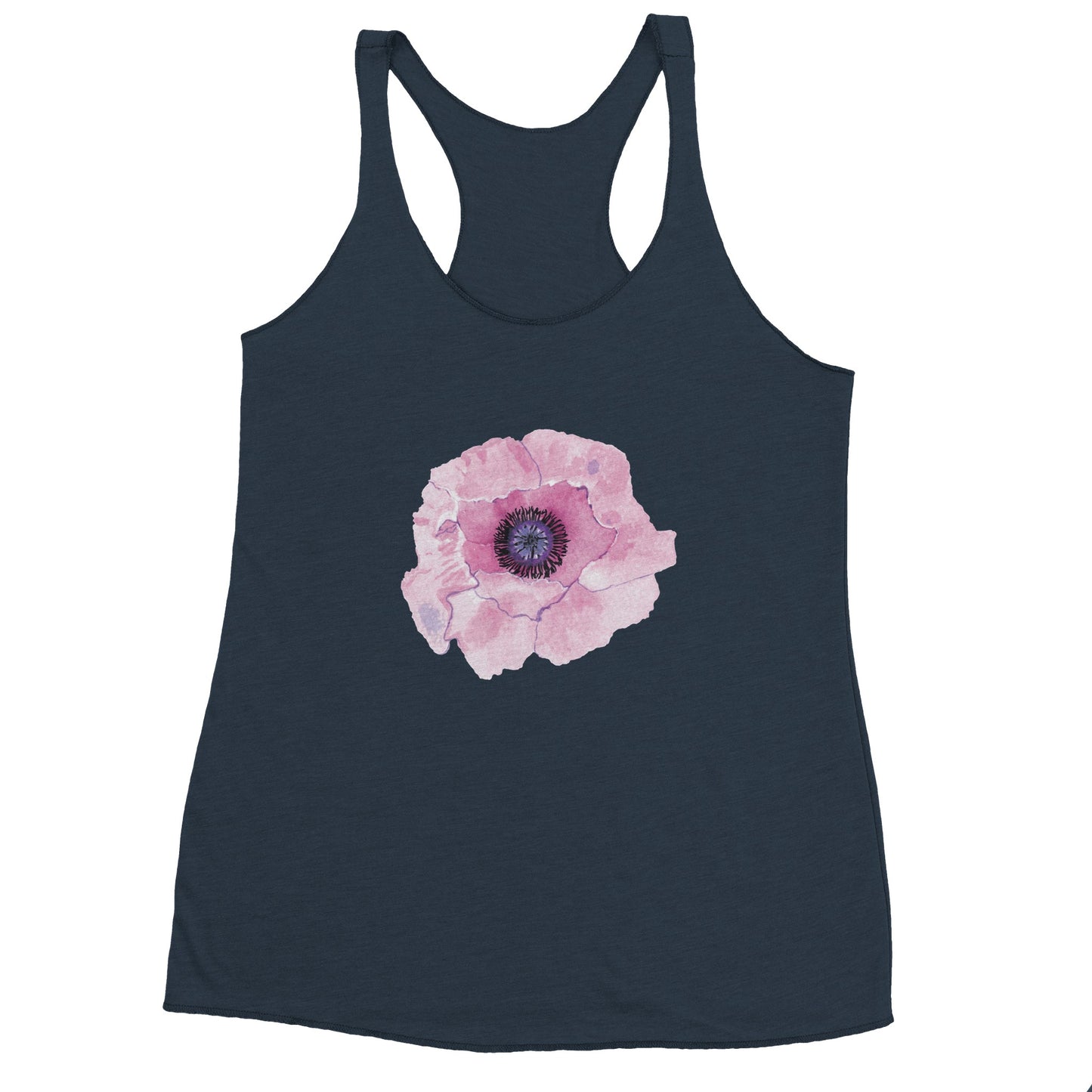 ZeArty Tank Top with Pink Oriental Poppy