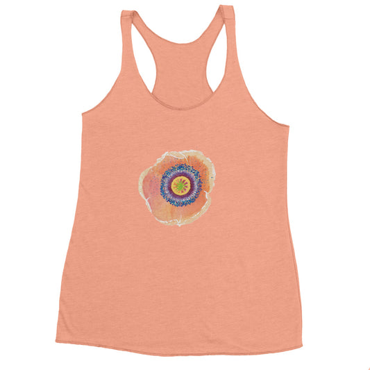 ZeArty Tank Top with Orange Oriental Poppy