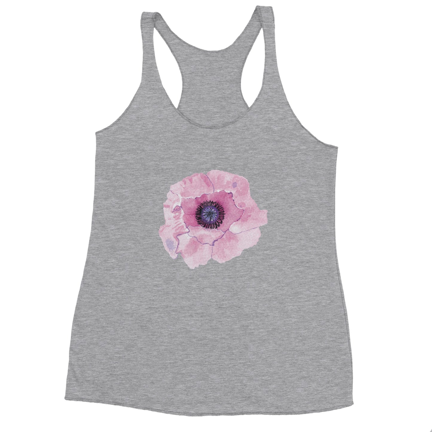 ZeArty Tank Top with Pink Oriental Poppy