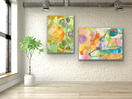 Printable wall art, Abstract Duo - Large format only.