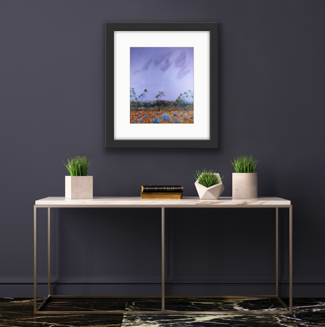 Printable wall art download, Landscape - Dusk on Saltbush