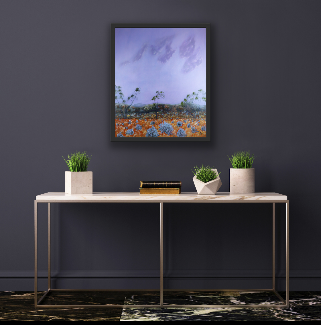 Printable wall art download, Landscape - Dusk on Saltbush