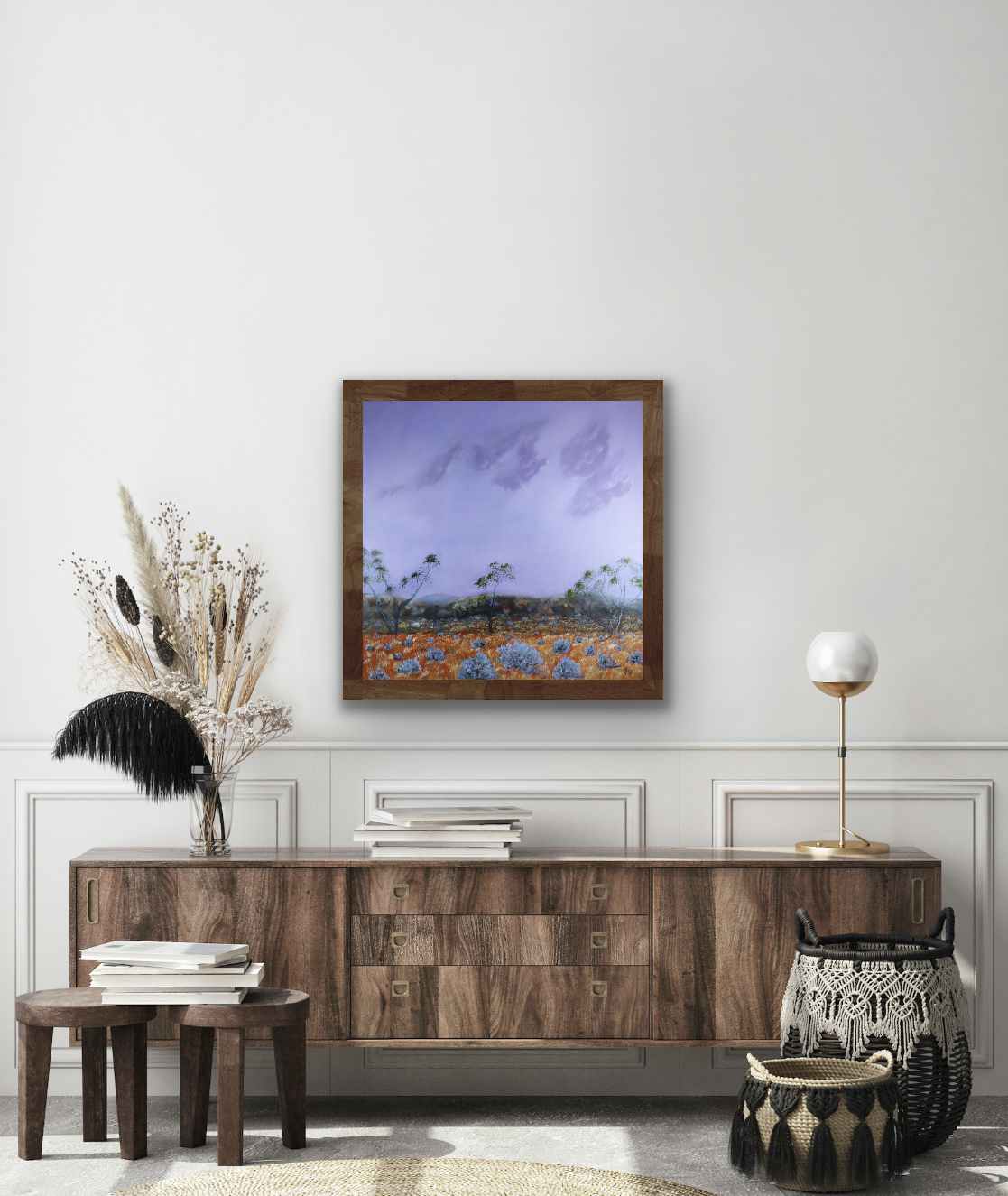 Printable wall art download, Landscape - Dusk on Saltbush