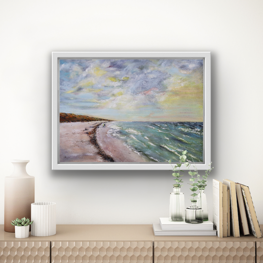 Printable Wall Art download, Seascape - Two on a Beach