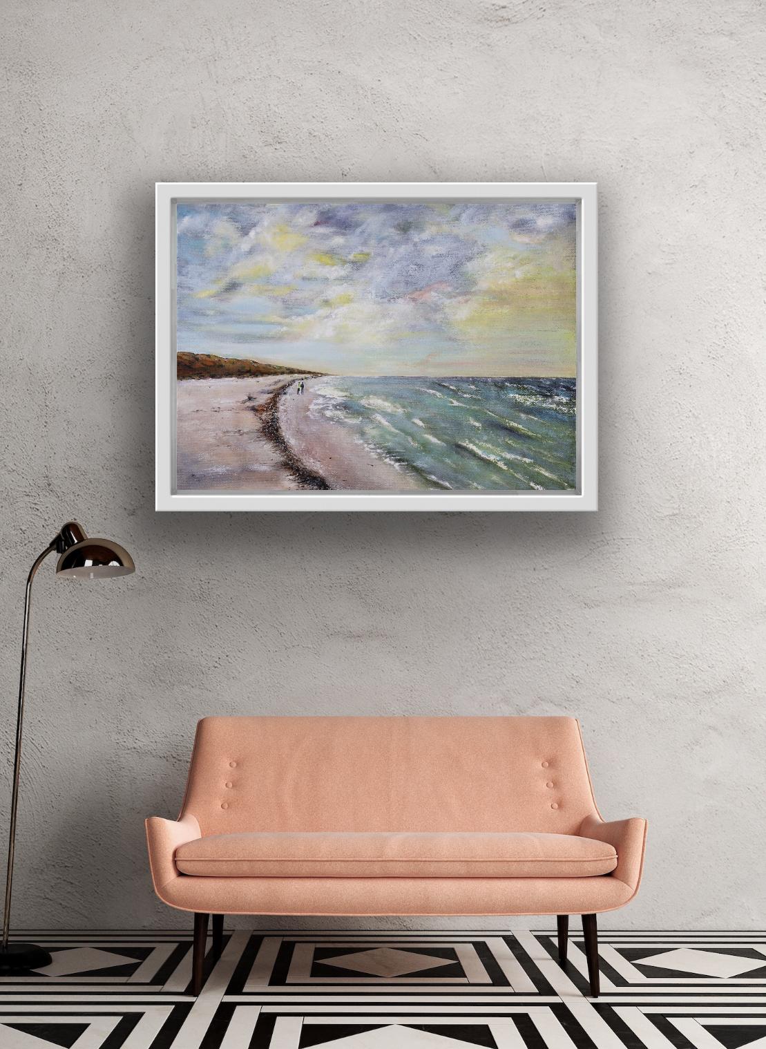 Printable Wall Art download, Seascape - Two on a Beach