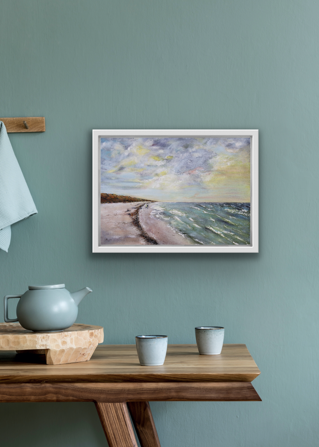 Printable Wall Art download, Seascape - Two on a Beach