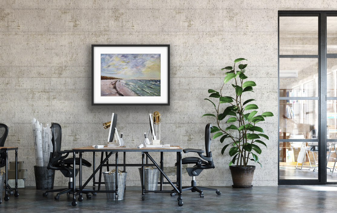 Printable Wall Art download, Seascape - Two on a Beach