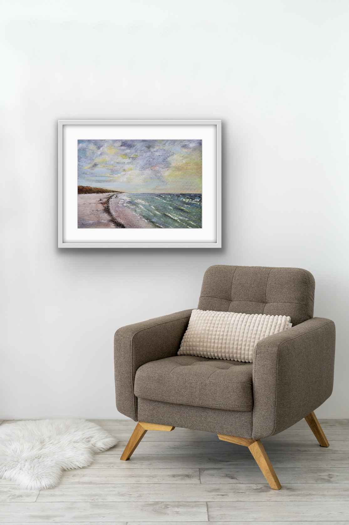 Printable Wall Art download, Seascape - Two on a Beach