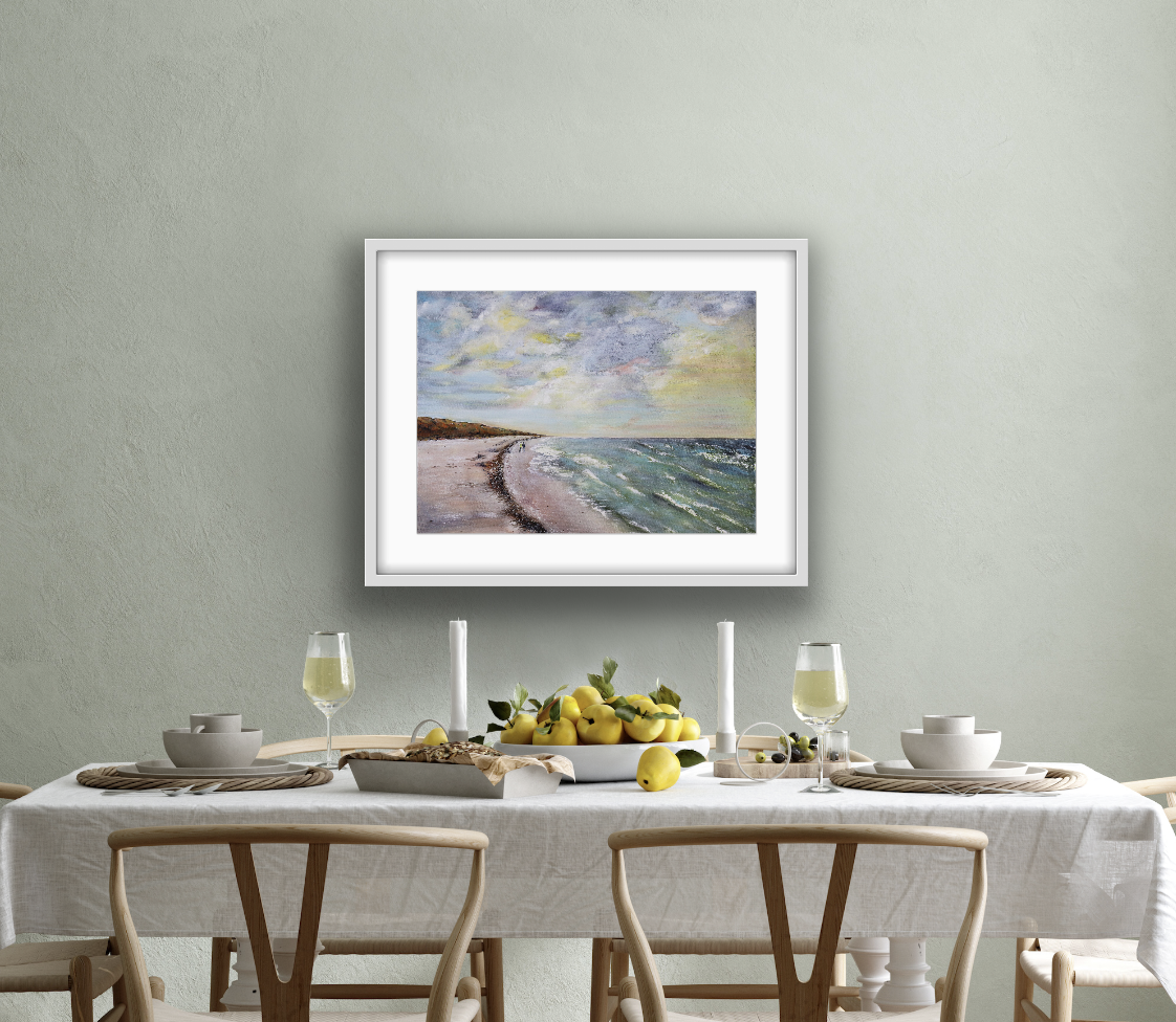 Printable Wall Art download, Seascape - Two on a Beach