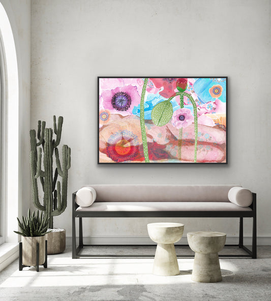 Commissioned Wall Art - Nude - 'Oriental Poppies'.