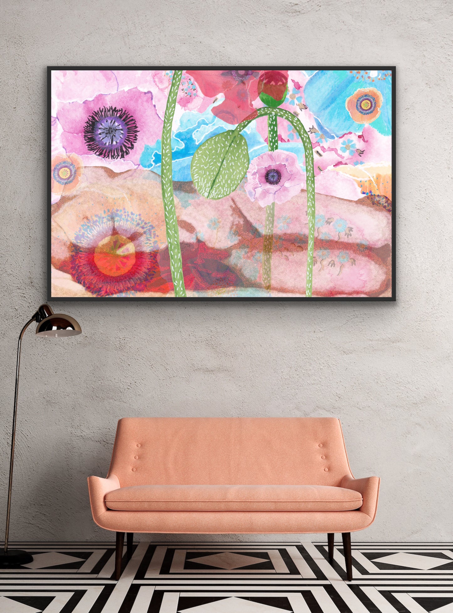 Wall Art Print - Nude - Oriental Poppies