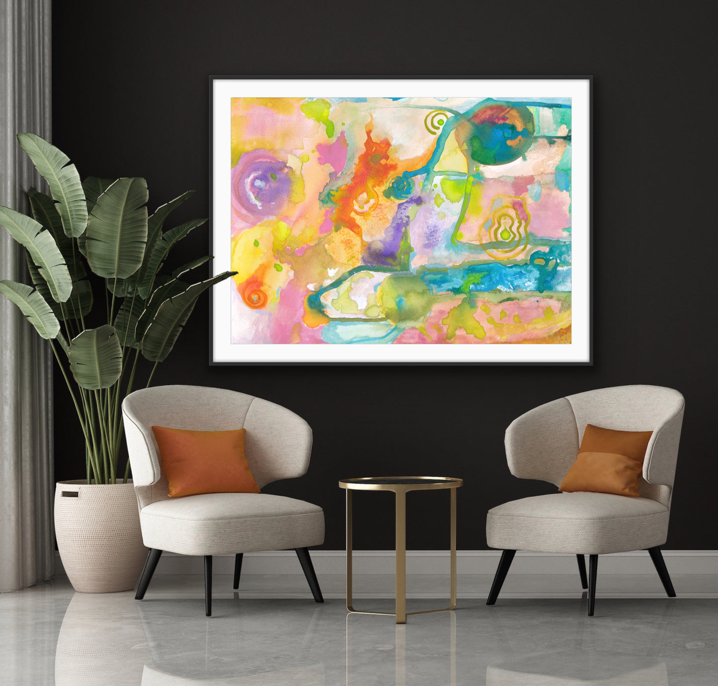 Printable wall art, Abstract Duo - Large format only.