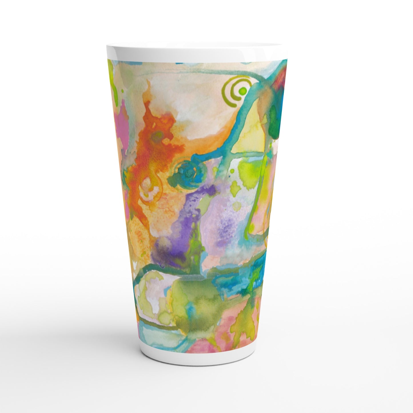 Ceramic Mug with Soft Abstract Watercolour Print