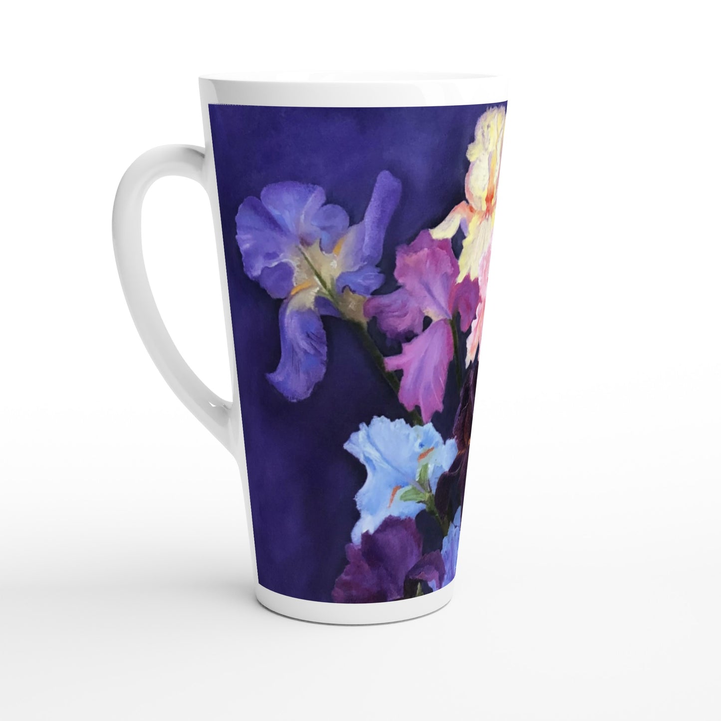 Ceramic Mug - Beautiful Irises Oil Painting