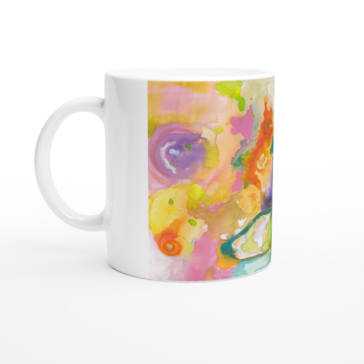 Ceramic Mug with Abstract Watercolour Print